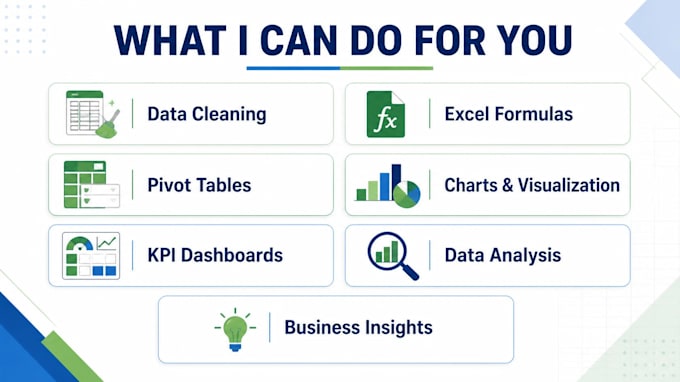 do excel data analysis, cleaning and dashboard