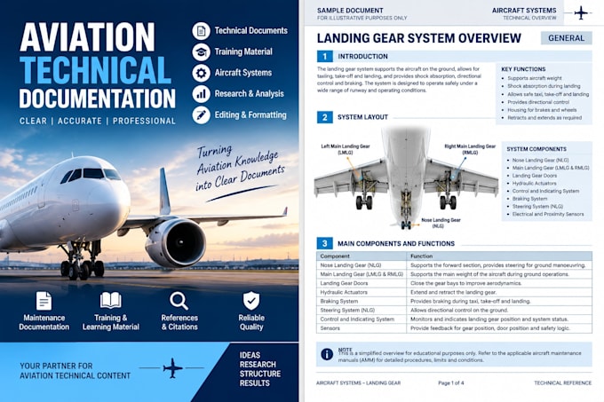 create professional aviation technical documents