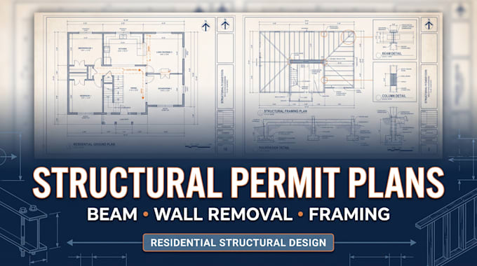 design load bearing wall removal and structural permit plans