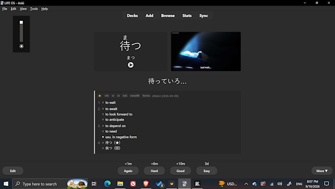 create anki decks in your targeted foreign language