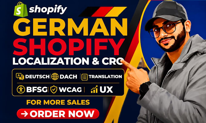 do germany shopify localization, translation, dropshipping cro optimization