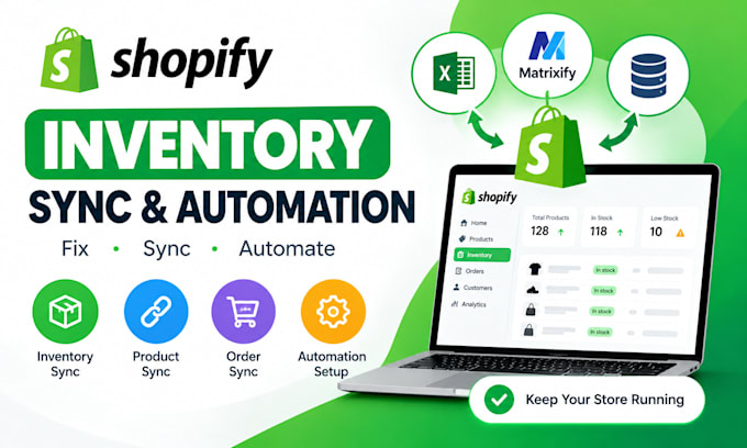 fix and automate shopify inventory, stock sync, products and orders