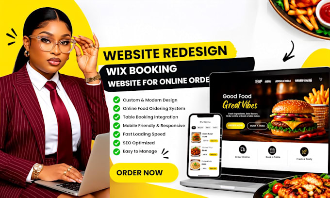 design wix website redesign wix booking restaurant website for online ordering