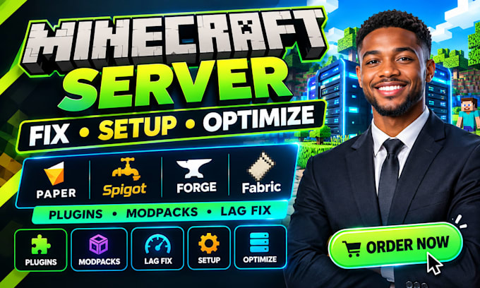 fix setup optimize minecraft server plugins spigot paper forge fabric modpack