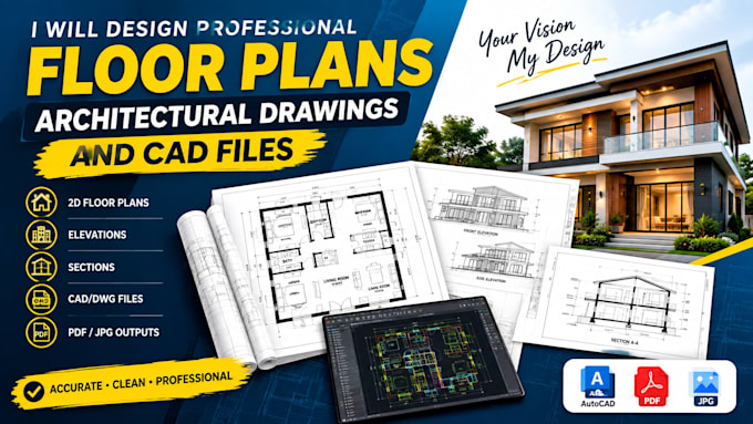 design professional floor plans, architectural drawings engineer stamp