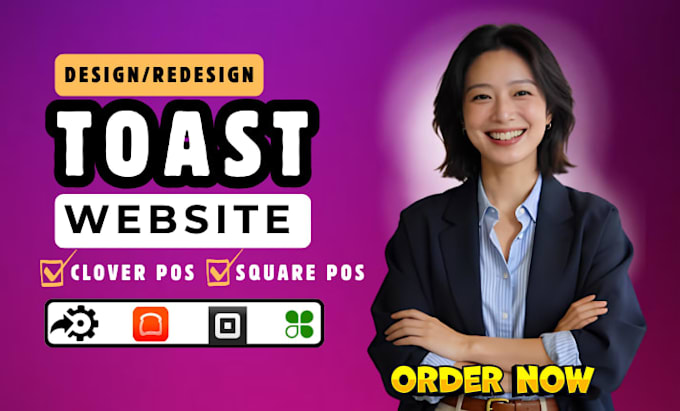 design a toast restaurant website with online ordering