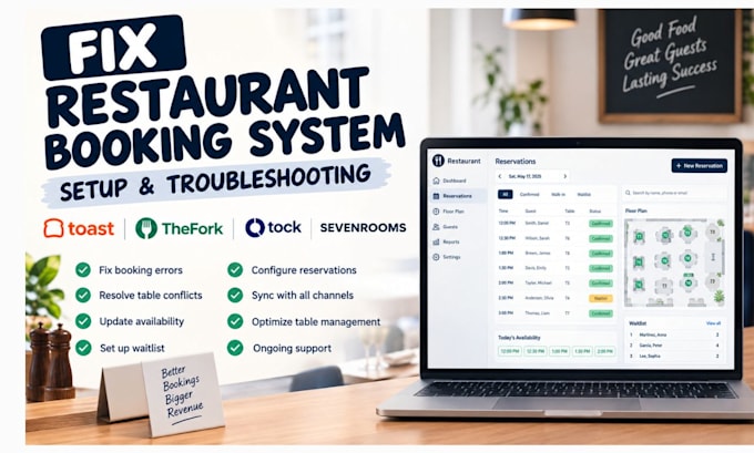 fix resdiary designmynight restaurant booking reservation table management issue