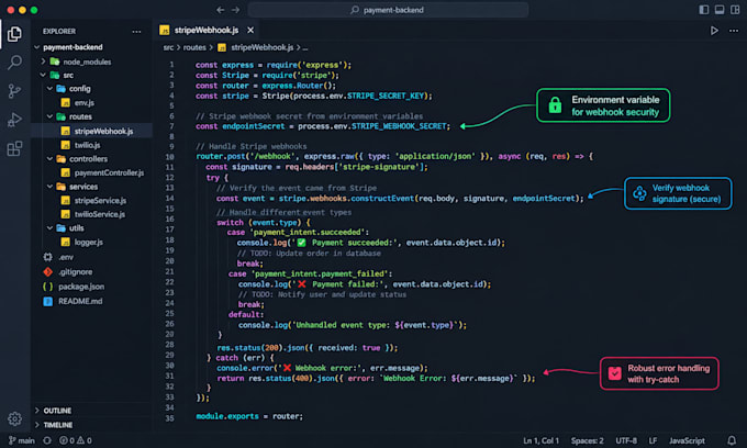connect secure stripe or twilio apis to react and node apps