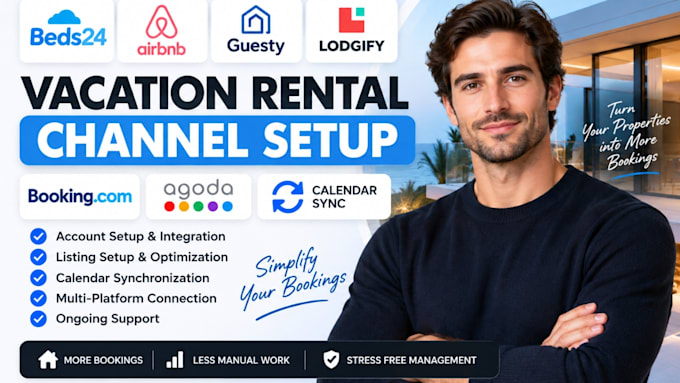 setup beds24 airbnb guesty lodgify calendar sync and listing