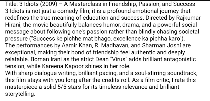 write professional film reviews