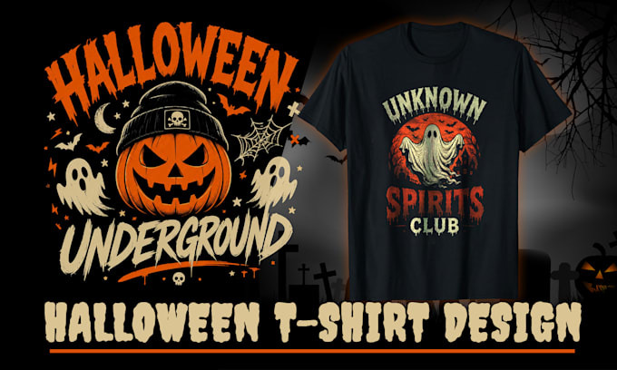 create custom halloween t shirt designs for pod