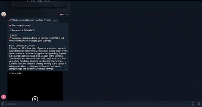 build a custom ai content automation bot and ai video generator