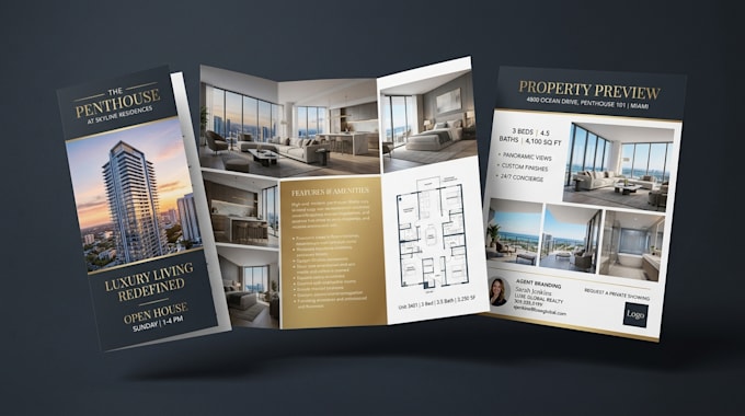 design high converting real estate flyer and poster