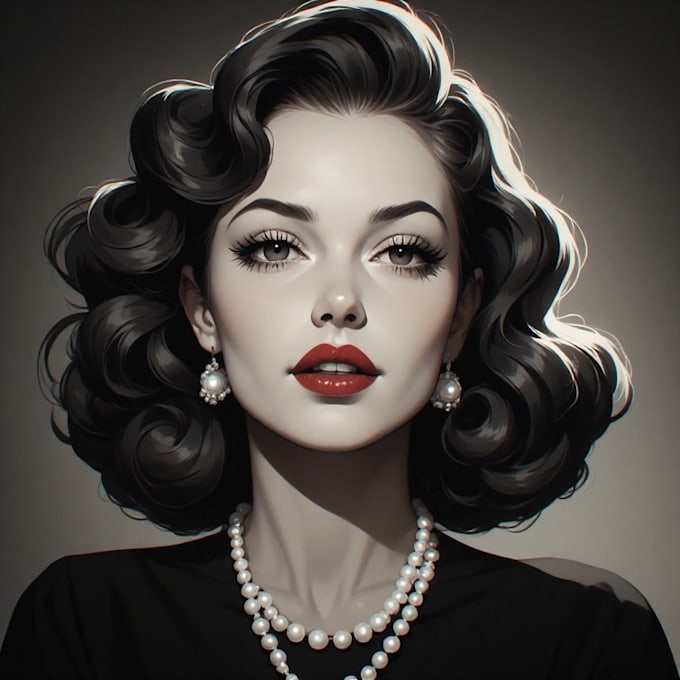 design elegant old style vintage portrait artwork