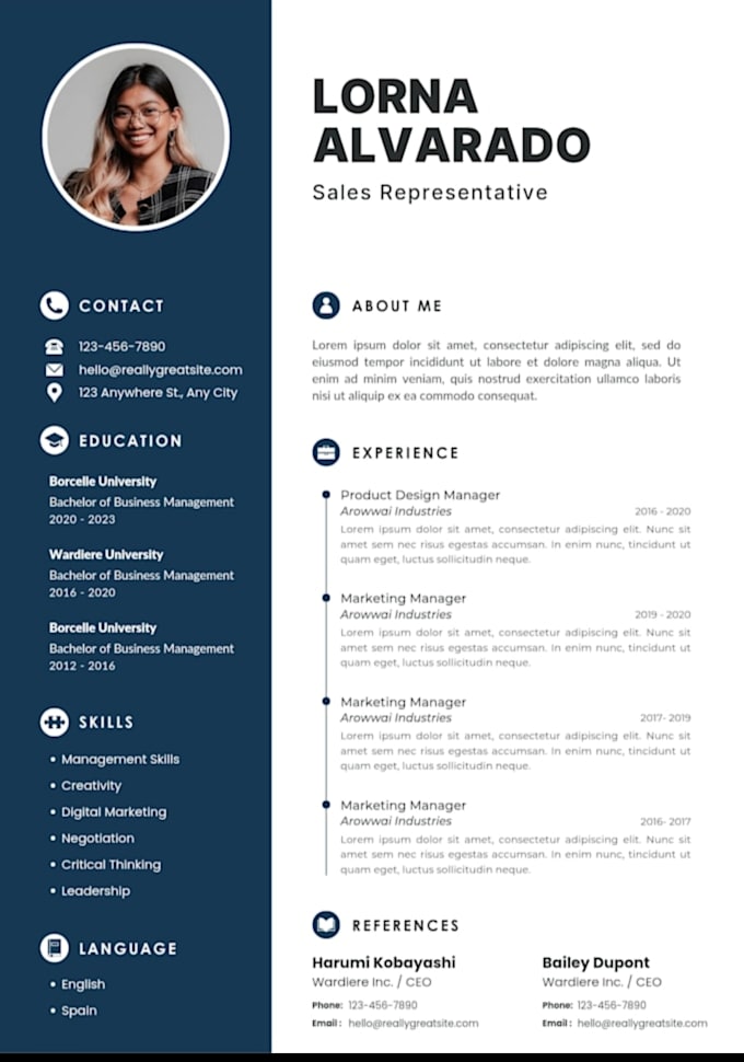create a professional ats friendly CV resume
