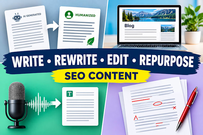 proofread, edit, and SEO optimize your content
