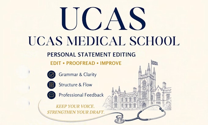 edit, proofread ucas medical school personal statement