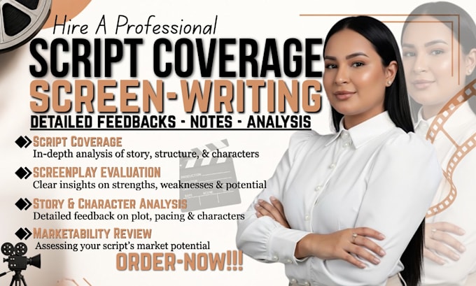 give script coverage, industry level feedback, notes for TV pilot or screenplay