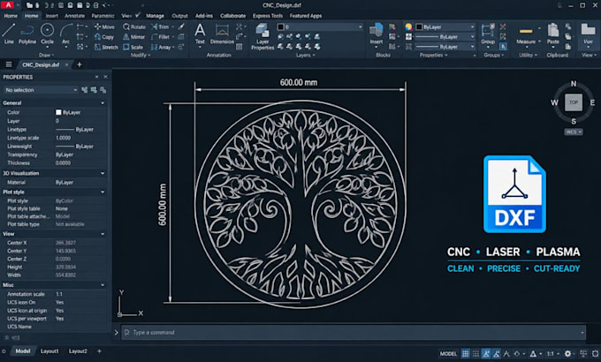 create dxf vector files for cnc laser and plasma cutting