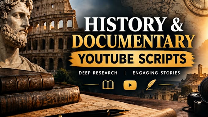 write immersive history and documentary youtube scripts with deep research