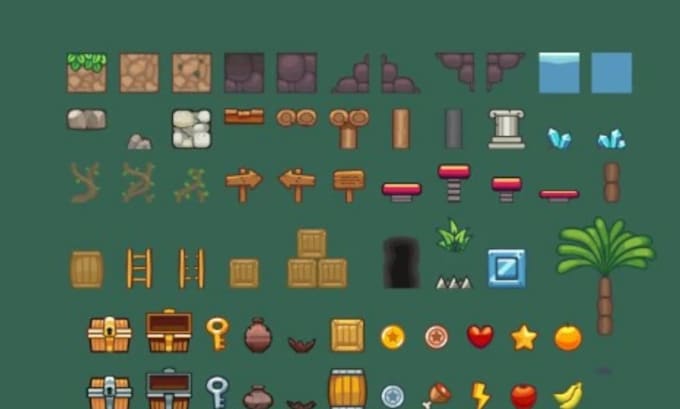 do pokemon gba style pixel tileset rom hack map and game art
