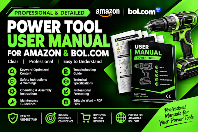 write ce ready manuals for amazon power tools