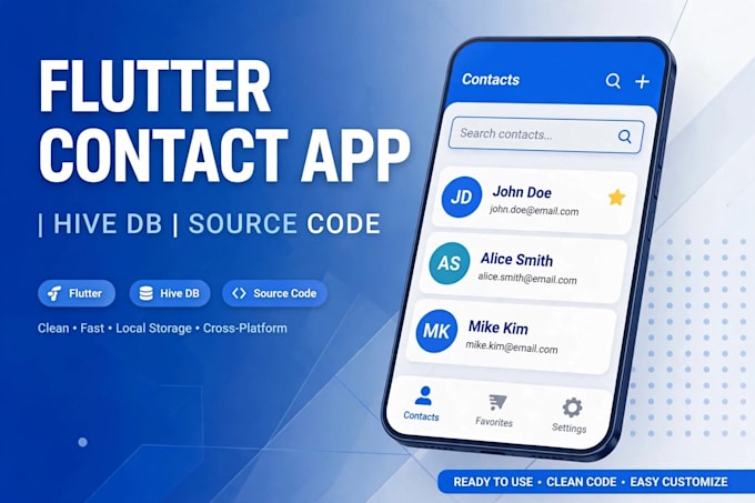 create flutter contact book app with hive