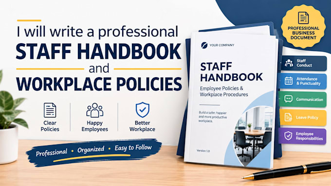 write a professional staff handbook, sops and workplace policies