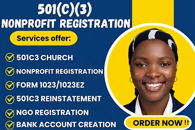 do complete nonprofit registration, bylaws, ein form 1023 ez and 501c3 setup