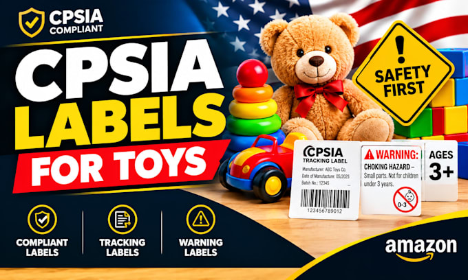 create cpsia labels, toy compliance and warning labels for amazon
