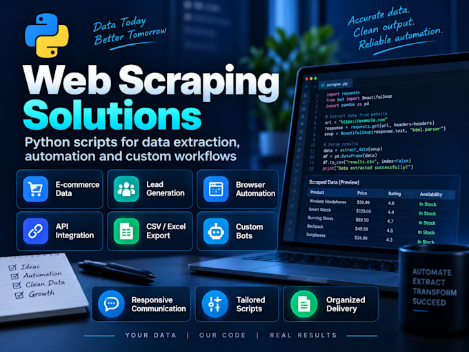 build a custom web scraping bot in python