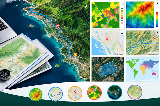 create custom gis maps, route maps, location maps and geographic visualizations