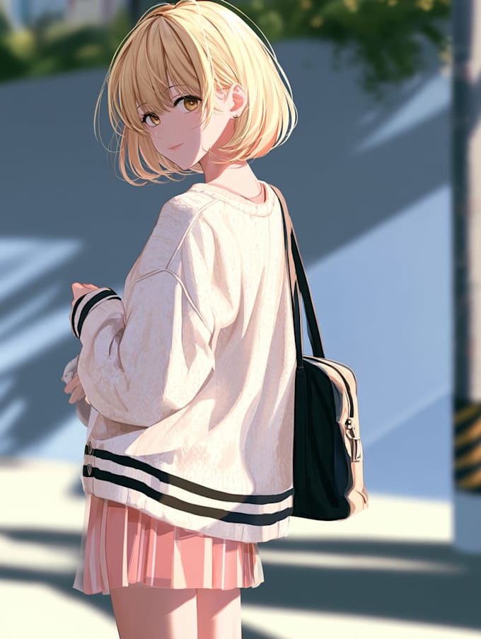 anime character an illustration and anime character