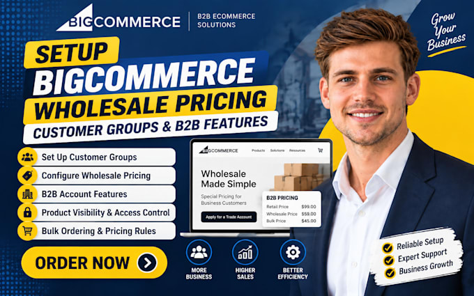 setup bigcommerce wholesales pricing customer group and b2b features