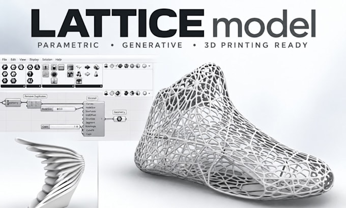 create custom 3d lattice structures and lattice models for prototype 3d printing