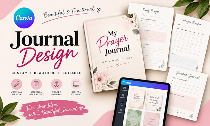 do journal design journal formatting prayer journal digital journal canva design