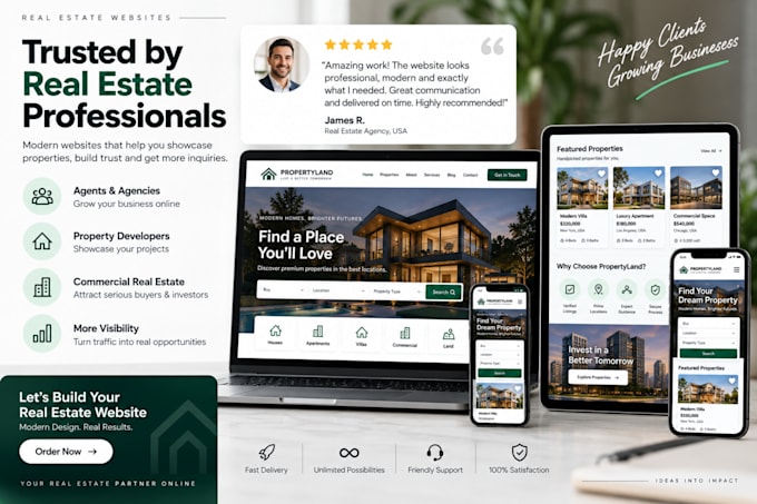 build a modern real estate website that generates leads
