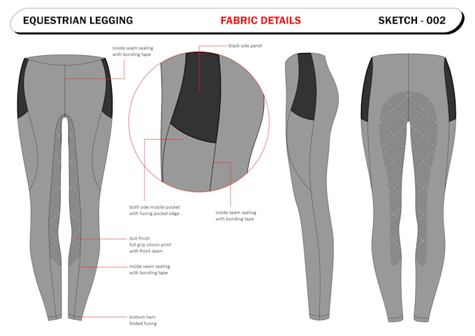 create flat equestrian fashion legging