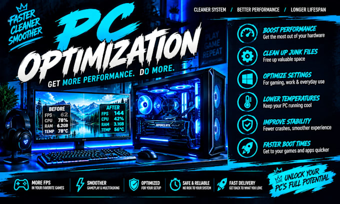 optimize your PC and boost gaming fps