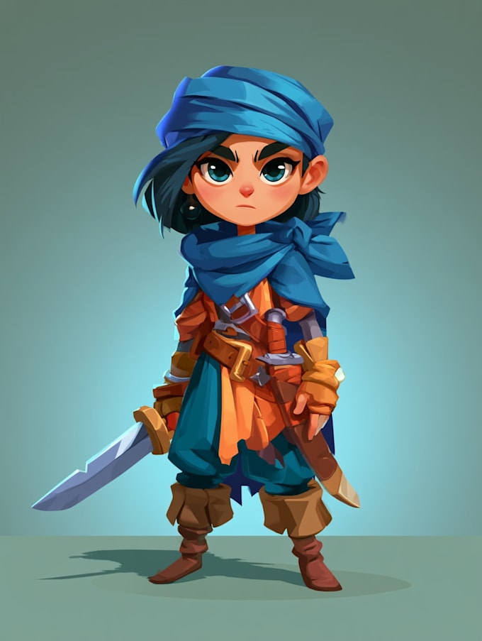 draw 2d game character or 2d game character