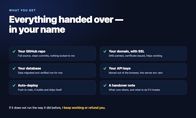 deploy and migrate your lovable base44 replit or bolt app to your own hosting