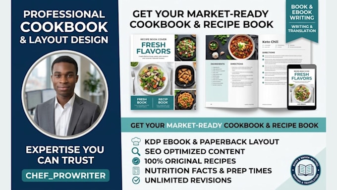write edit and format your professional cookbook or recipe book