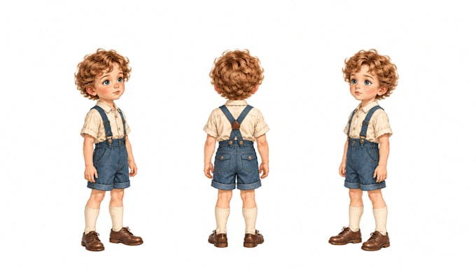 illustrate vintage character poses and expressive character sheets