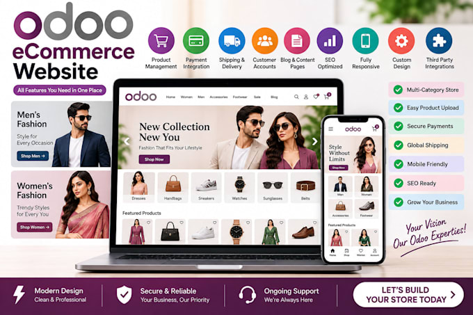 build and customize a professional odoo ecommerce website