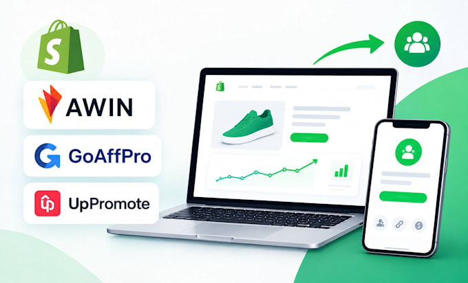 setup shopify affiliate tracking with awin goaffpro or uppromote