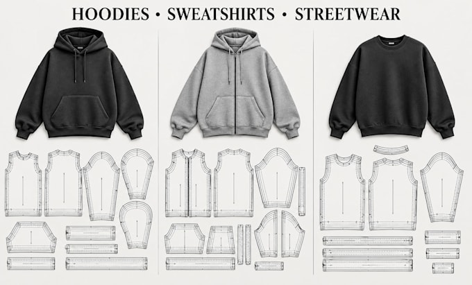 create hoodie and streetwear sewing pattern
