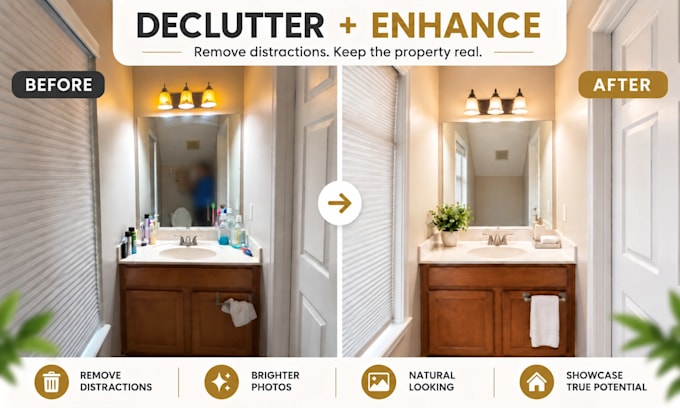 enhance declutter and virtually stage real estate photos