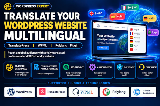 translate wordpress website multilingual translatepress  wpml polylang plugin
