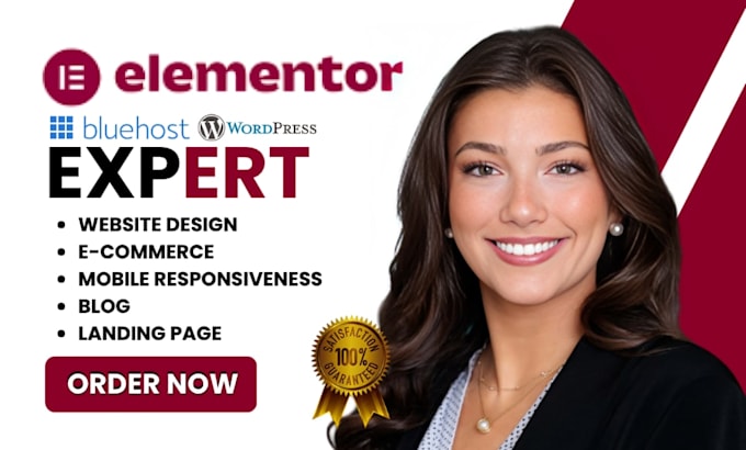 wordpress website design elementor website design bluehost website design