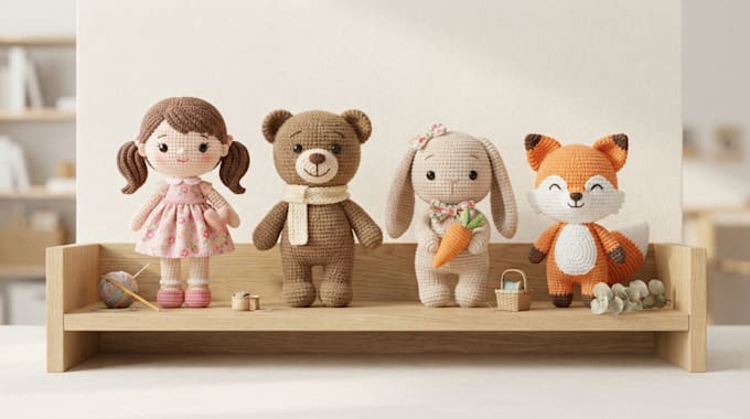create custom amigurumi crochet dolls and plushies